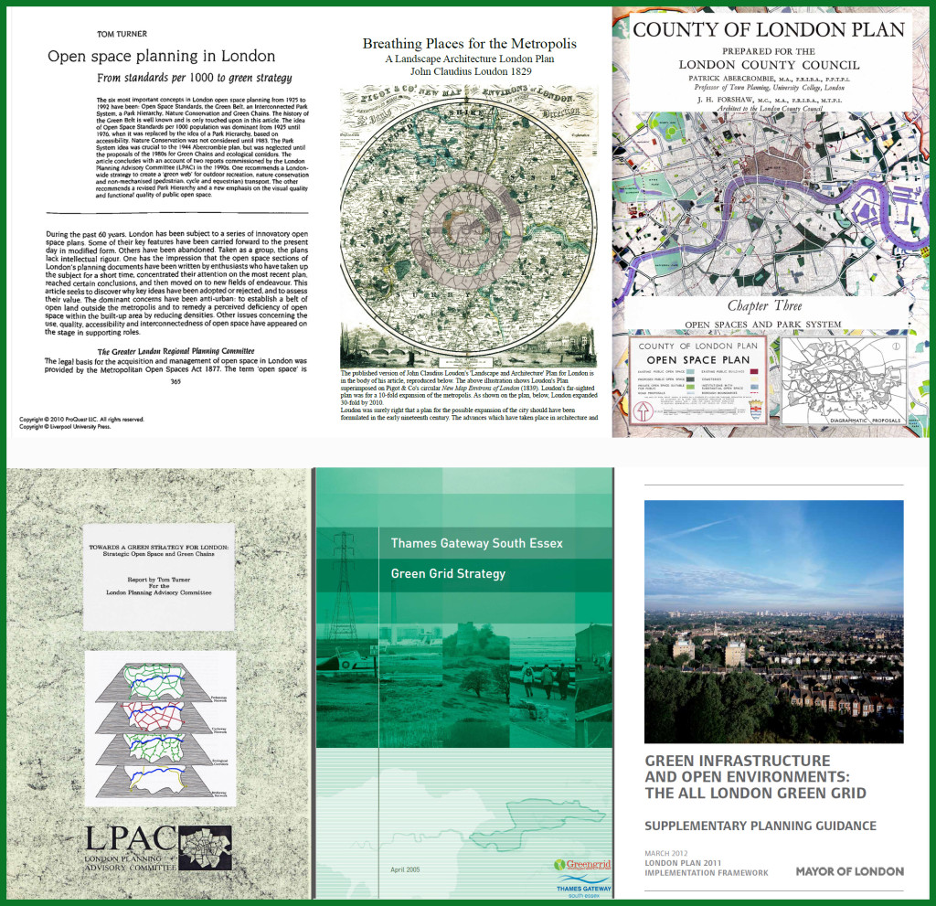 London Open Space, Greenway, Green Grid and Green Infrastruce Planning