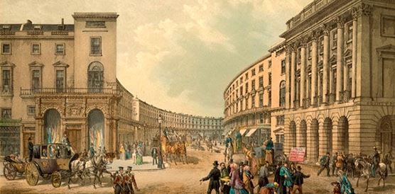 Regent Street was designed as an amenity, following the Picturesque theory of landscape design