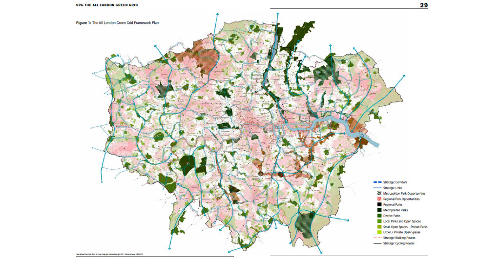 The All London Green Grid (illustration from the supplementary guidance to the 2011 London Plan)