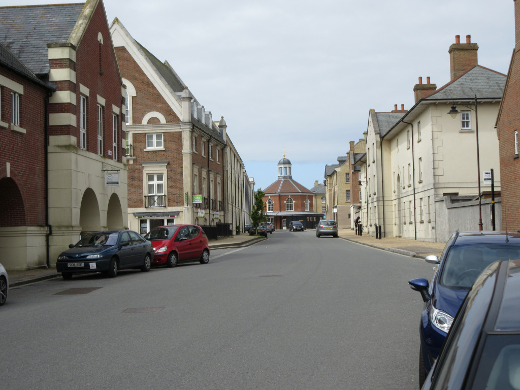 Poundbury, Bridport Road, looking to Butter Cross Square Bakery