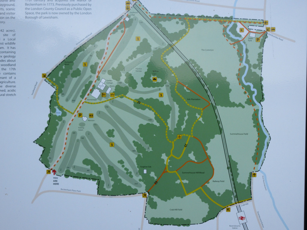 Beckenham Place Park plan