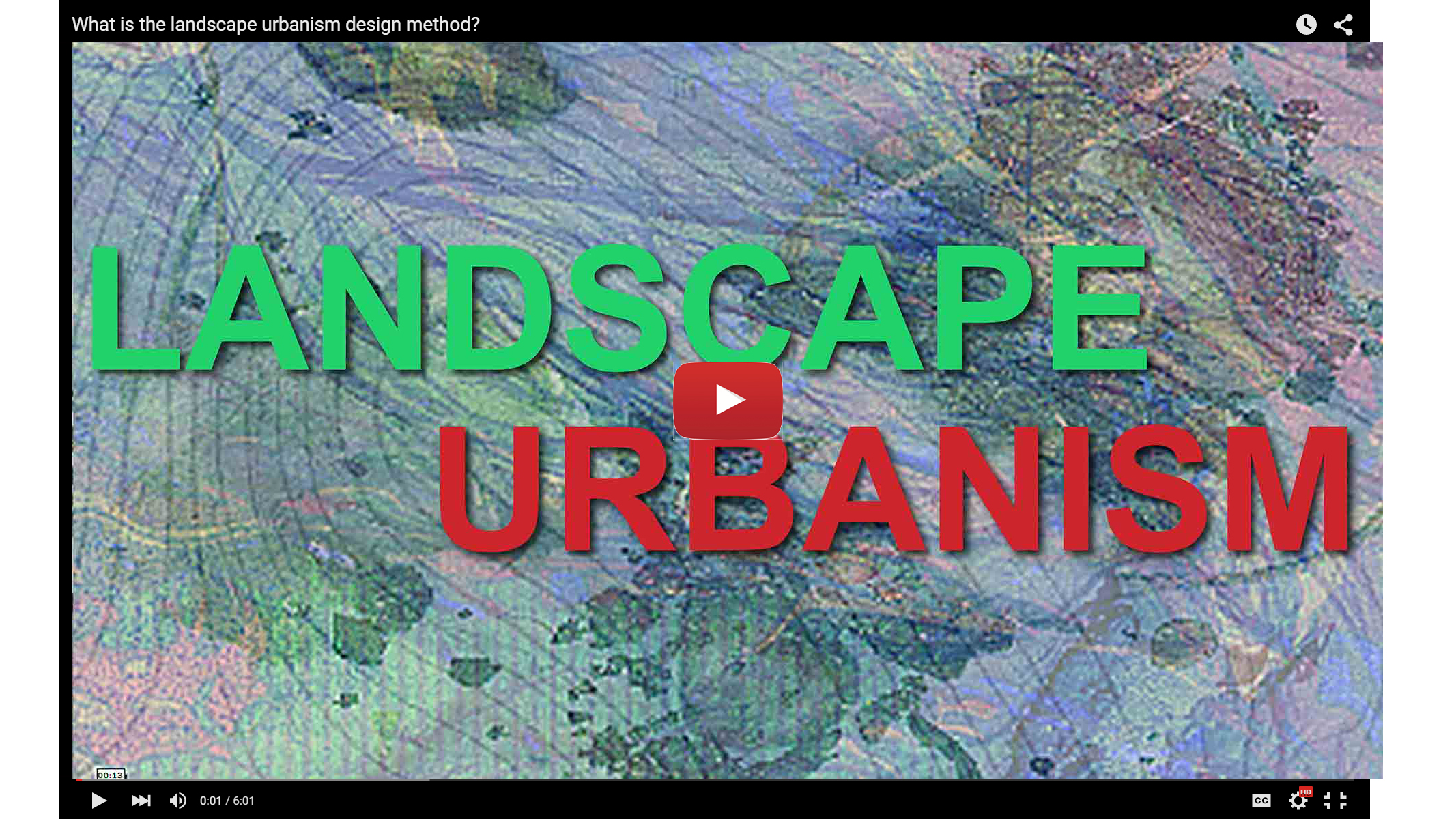 Landscape urbanism definition